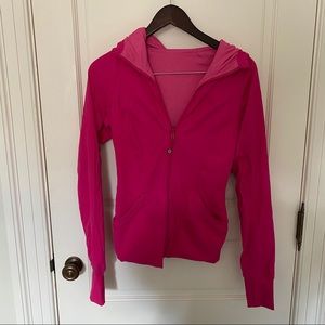Pink Lulu Lemon zip up hoodie